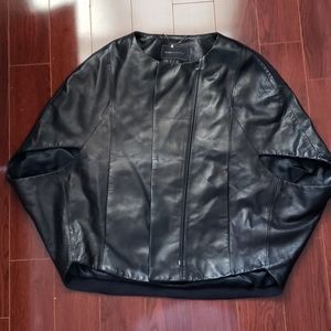 Leather Poncho Jacket